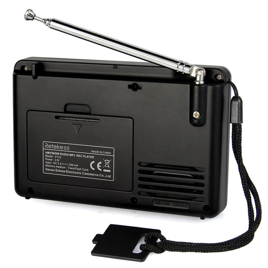 Radio portable FM AM SW avec enregistrement TF 32 Go Retekess V115