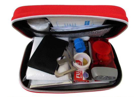Kit de premiers secours 18 pièces compact en étui EVA 21 × 13 cm
