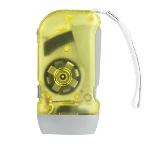 Lampe torche dynamo à presser 3 LED, sans piles, compacte, lanière