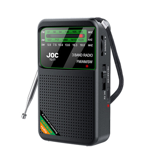 Radio de poche FM/AM/SW rechargeable USB avec écran JOC T517