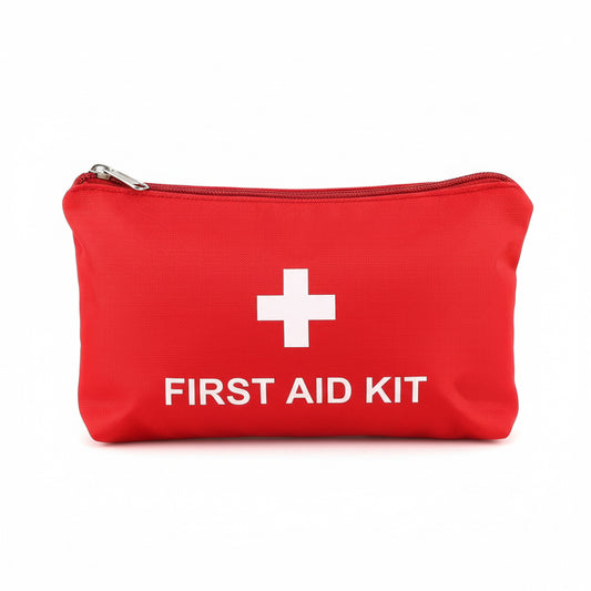 Trousse de premiers secours compacte en pochette zippée textile