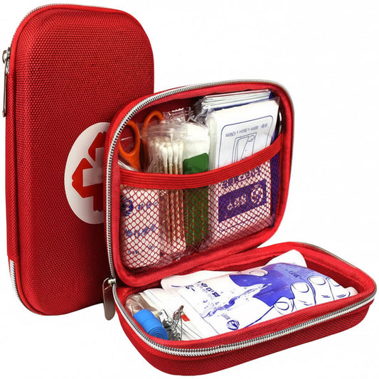 Kit de premiers secours 18 pièces compact en étui EVA 21 × 13 cm