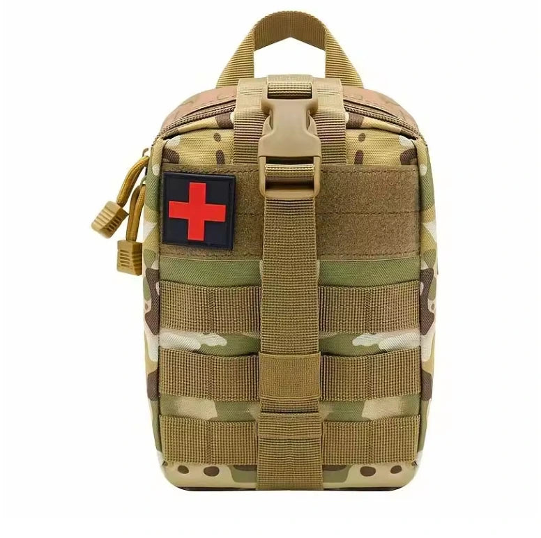 Kit de survie et premiers secours canvas compact avec pochette