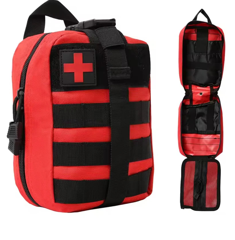 Kit de survie et premiers secours canvas compact avec pochette