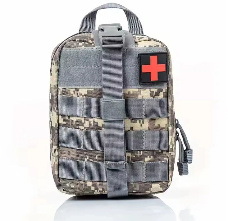 Kit de survie et premiers secours canvas compact avec pochette
