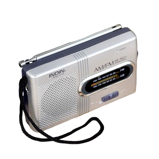 Radio AM/FM de poche INDIVIN BC-R21, antenne télescopique mono