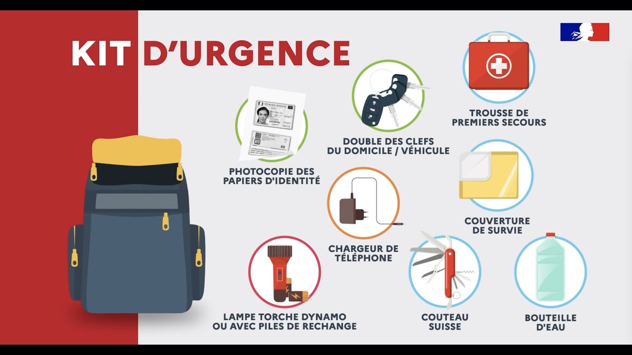 Charger la vidéo : Video expliquant ce que doit réellement contenir un kit d'urgence.